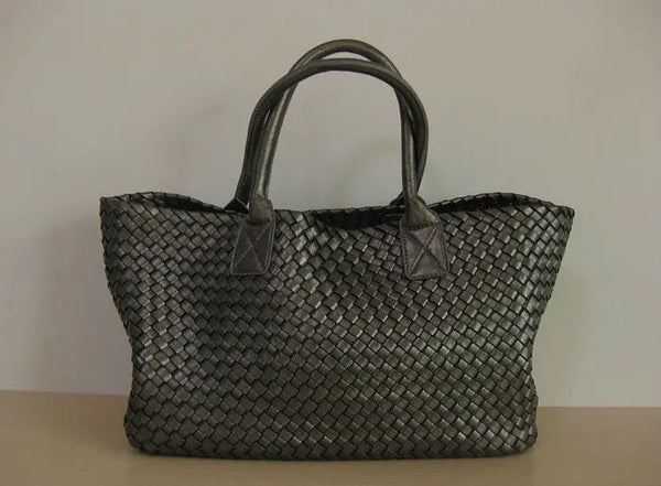 24 Colors Ladies Woven Leather Cross Stitch Hobo Large Casual Tote Handbags  -  GeraldBlack.com