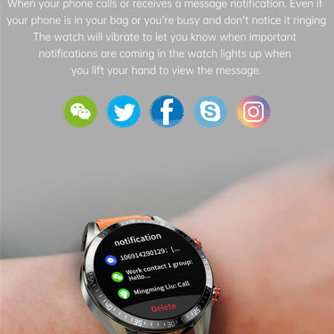 454*454 Screen Always Display The Time Bluetooth Call Local Music Smartwatch  -  GeraldBlack.com