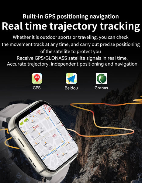 4G LTE Android 9.0 Smartwatch 4GB/64GB MTK6761 octa Core Watch Phone 1.99" IPS WIFI sim card GPS Camera Smart Watch phone  -  GeraldBlack.com