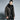 Men's Real Fur Hooded Turn-down Collar Shearling Sheepskin Leather Winter Coat