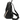 Women's Genuine Leather Black Minimal Style Backpack for Travel and School