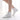 White Stage Show Cow Leather Sole Flat Heels Jazz Pole Dance Shoes for Women
