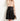 Harajuku Genuine Leather Mid-Length High Waist A-line Swing Skirt for Women