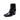 Black Soft Genuine Leather Thick Heels Lace Up Chelsea Boots for Men