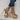 Women's Summer Wooden Platform Stiletto Super High Heels Butterfly Knot Sandals