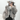 Women's Light Gray Winter Real Fox Fur Genuine Sheepskin Leather Jacket