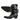 Men's Black Vintage Pointed Toe Increased High Heels Genuine Leather Boots