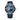 Nylon Lined Leather Strap Blue Dial Luminous Automatic Men's Dive Watch with Date