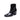 Black Soft Genuine Leather Thick Heels Lace Up Chelsea Boots for Men