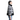 Women's Rex Rabbit Fur Genuine Leather Striped Pattern Winter Warm Jacket