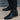 Men's Black Genuine Cow Leather Pointed Toe Zipper Ankle Boots