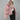 Women's Pink Winter Real Fox Fur Collar Genuine Sheepskin Leather Jacket