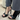 Women's Glossy Open Toe Side Hollow Out Buckle Strap Hi-heel Pumps