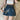 Women's Summer Casual A-line High Waist Irregular Wide Leg Denim Skirt Shorts