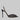 Black Mesh Pointed Toe Thin High Heels Crystals Peep Toe Sandals for Women