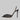 Black Mesh Pointed Toe Thin High Heels Crystals Peep Toe Sandals for Women