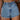 Women's Vintage Summer Daily Wear Multi Pocket Flower Embroidery Denim Shorts