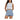 Women's High Waist Denim Casual Stretch Asymmetrical Wrap Overlay Skirt Shorts