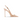 Women's Summer Fashion Pointed Thin Heel Chain Decor Solid Color Microfiber Pumps