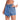 Women's Simple European Street Style Solid Color Split Hem Denim Mini Skort