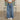 Women's Casual Beaded High Waist Loose Wide Leg Floor-Length Denim Pants
