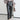 Women's Leather Casual High Waist Front Slit Straight Pantalon Ankle-Length Pants
