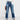Women's European American Style High Rise Elastic Straight Denim Jeans Pants
