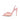 Women's Pink Crystal Mesh Peep Toe Shallow Pointed Thin High Heeled Stilettos Pumps
