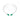 Trendy 925 Sterling Silver Green Pear Open Torques Necklace for Women