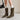 Women's Western Cow Suede Pleated Wedges Pointed Toe Pull-on Boots