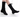 Black Cow Leather Sole Flat Heels Stage Show Jazz Pole Dance Shoes for Women
