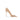 Retro Metal Chain Decor Pointed Thin Heel Solid Color Microfiber Pumps for Women