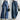 Women's High-Waisted Gold Zipper Wide-Leg Straight Slanted Pocket Denim Pants