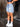 Women's Summer Street Style High Rise Ripped Raw Hem Denim Bermuda Shorts