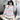 Women's Korean Oversized Lightweight Rainbow Stripe Long Sleeve T-Shirt Top