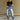 Women's Wrap Splicing High Street Mid Waist Washed Loose Wide Leg Denim Pants