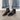 Women's Autumn Cowhide Side Zipper Square Toe Middle Heel Office Boots