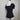 Vintage Casual Black Bow Sweetheart Neck Short Sleeve Blouse for Women