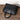 Crocodile Skin Print Pattern Men's Large Black Briefcase with Top Handle