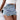 Korean Casual Style Women's High Waist A-line Irregular Denim Shorts