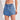 Women's Simple European Street Style Solid Color Split Hem Denim Mini Skort