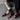 Women's Cowhide Belt Buckle Square Toe Pull-On Middle Heel Short Boots