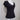 Vintage Casual Black Bow Sweetheart Neck Short Sleeve Blouse for Women