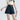 Women's Summer Korean High Waist Two Button Loose Wide Leg Denim Shorts