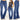 Women's European American Low Waist Ripped Flared Slim Fit Stretch Denim Pants
