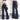 Women's High-Waisted Tummy Control Butt Lifting Tie-Waist Flared Jeans Pants