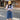 Women's High-Waisted A-Line Loose-Fit Straight-Leg Mid-Length Denim Shorts