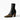 Women's Leopard Horse Hair Mixed Colors Square Toe Side Zipper Chunky Heels Short boots