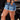 Women's Summer American Vintage Embroidered Slim Fit Raw Edge Denim Shorts