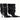 Women's Synthetic Leather Pointed Toe Slip-On Stilettos Heels Pleated Tubular Boots
